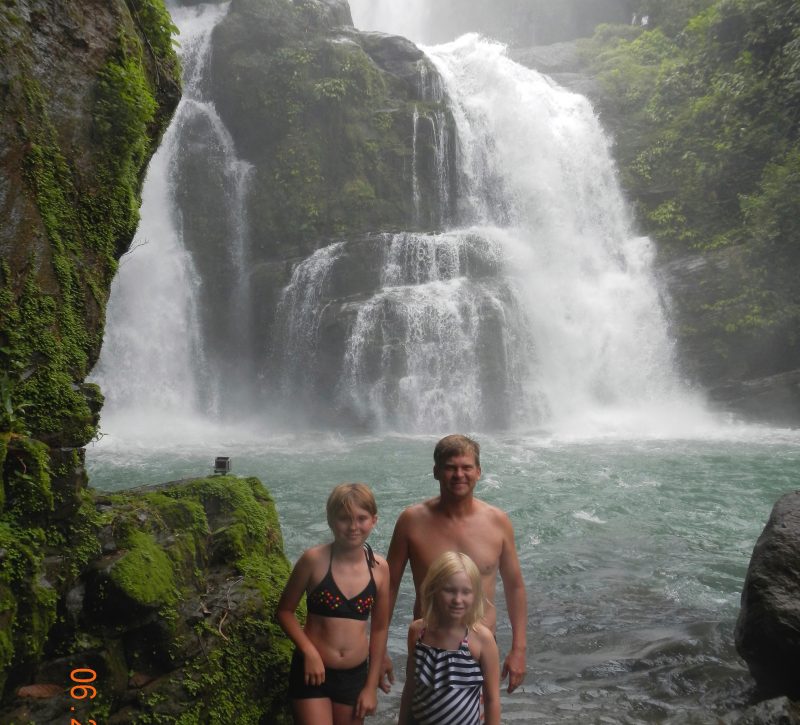 Costa Rica waterfalls and family vacation