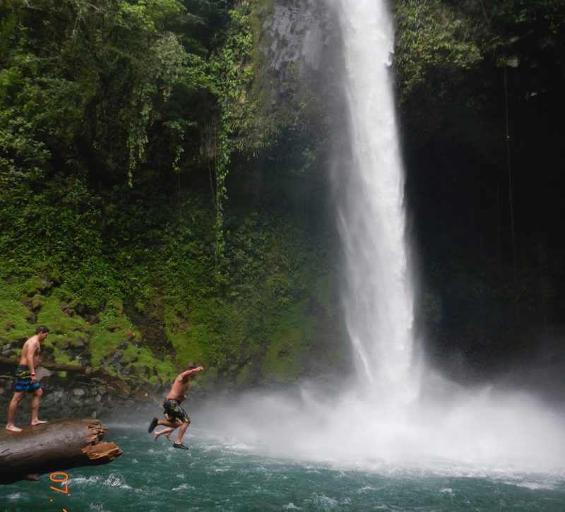 Waterfall fun on Costa Rica Family Vacation