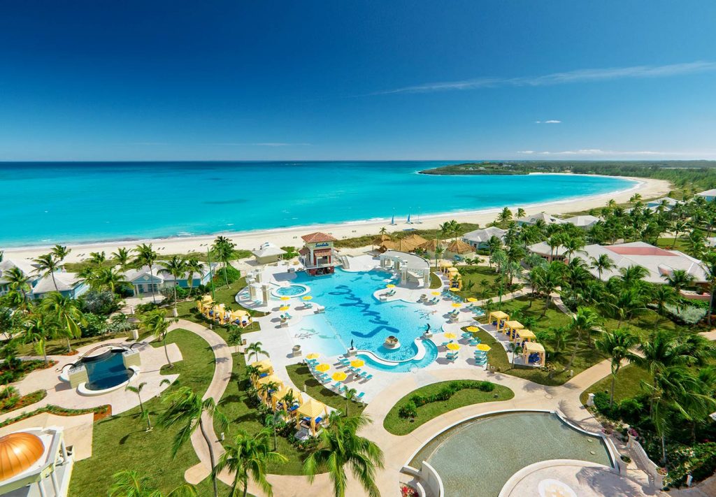 Exuma All Inclusive Resort - Sandals Emerald Bay aerial 