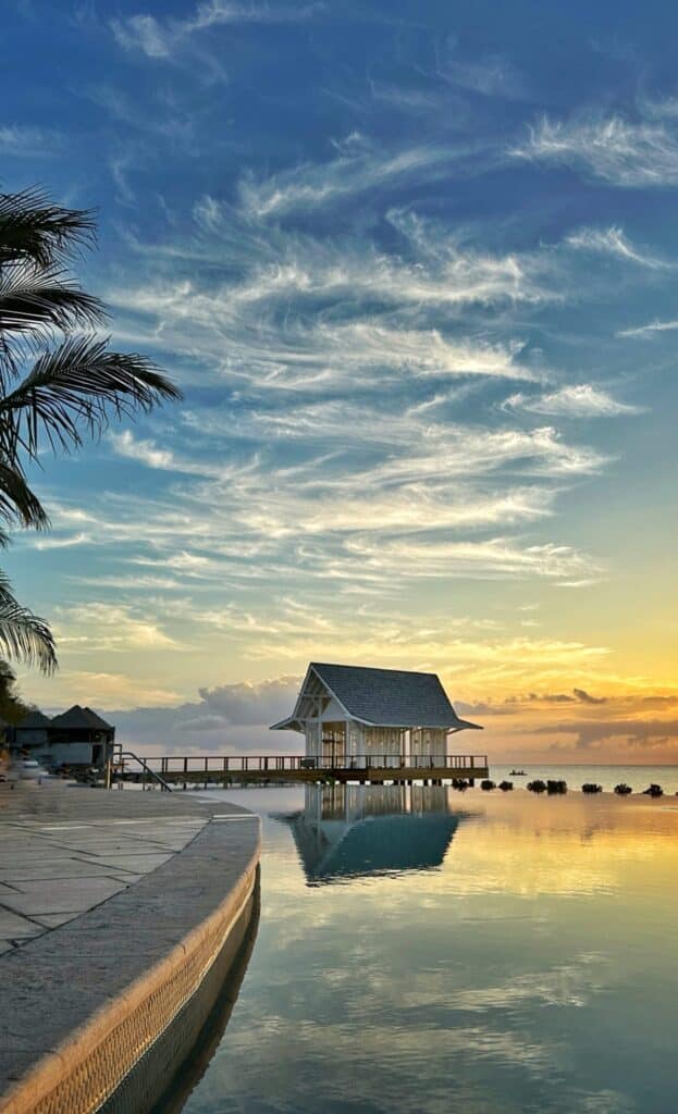 Caribbean Destination Wedding Overwater Chapel at Sandals Saint Vincent and the Grenadines
